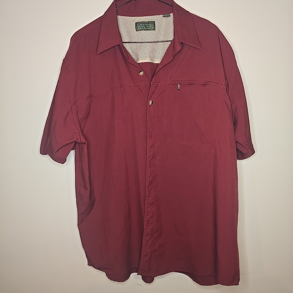 Field & Stream Men's Burgundy Button Down Shirt